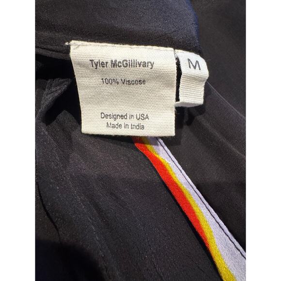 Tyler McGillivary Abstract Brushstroke Tunic Dress Bold Multicolor Viscose Sz M - Picture 7 of 8